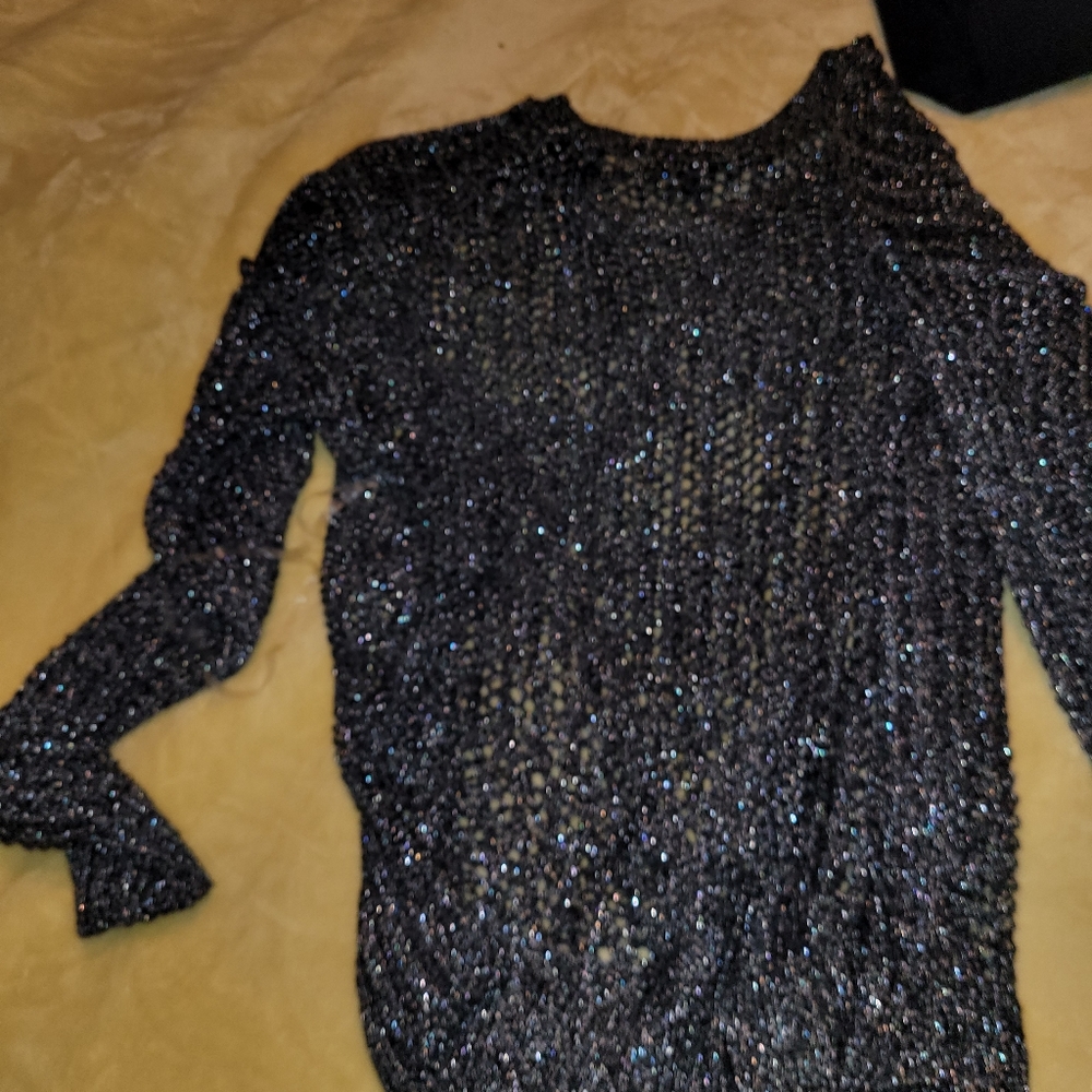 Xl black sheer sweater